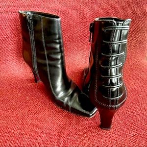 Via Spiga black leather calf boot